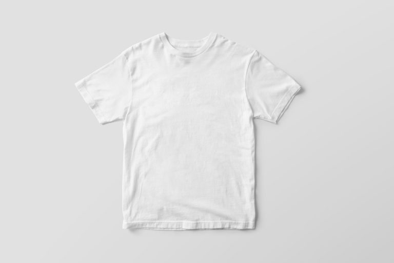 A plain white t-shirt on a plain background