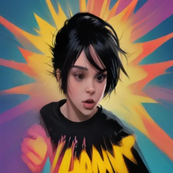 KA-POW Static by Goldman Ink & Ozone, printed on the front of the tee
