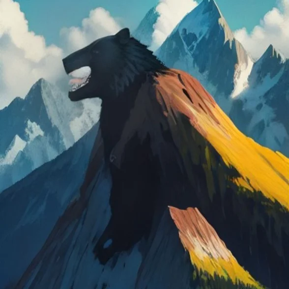 Ridge Line Bear by Oakley Ridge Co., printed on the front of the tee