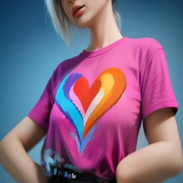 Analog Heart by Vance Vinyl & Ink, printed on the front of the tee