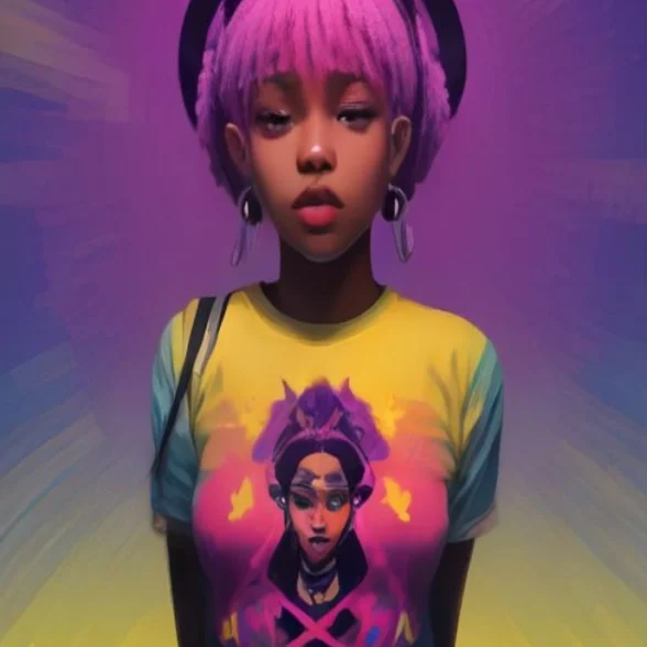 Nubian Nova by Osei Circuit Kings, printed on the front of the tee