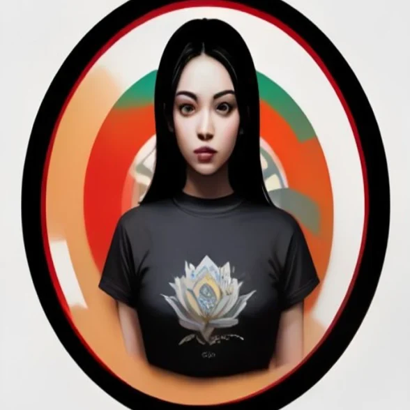 Chrome Lotus by Vance Circuit, printed on the front of the tee