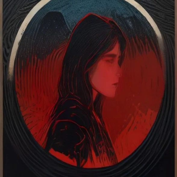 Midnight Sun Woodcut by Lindqvist Woodcut, printed on the front of the tee