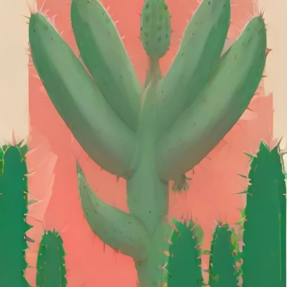 Cactus Bloom by Ochoa & Flor, printed on the front of the tee