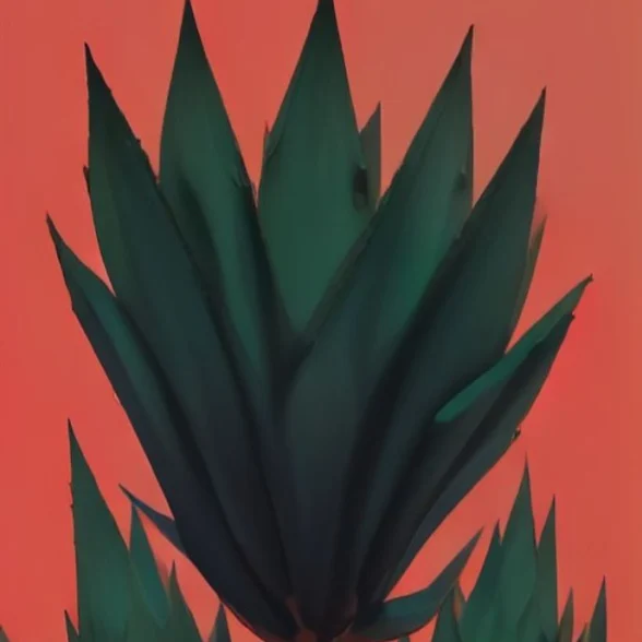 Copper Agave by Ochoa & Flor, printed on the front of the tee