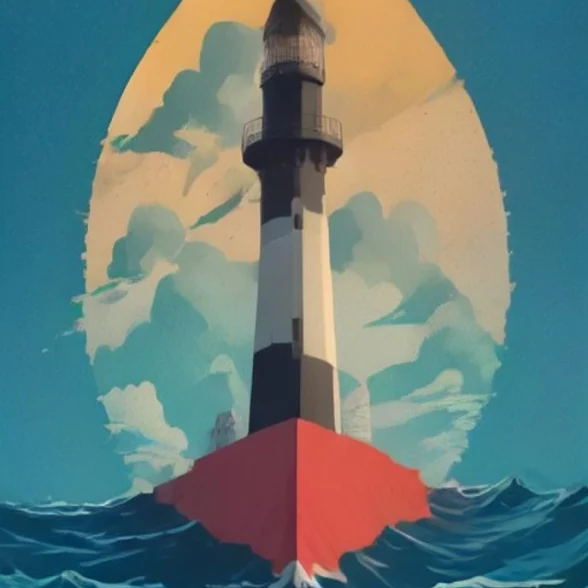 Lighthouse Keeper by Marsh & Anchor, printed on the front of the tee