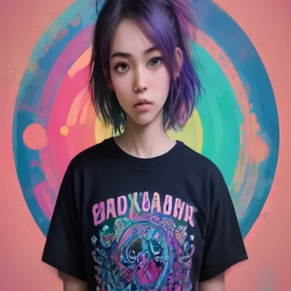 Kaleido Static by Third Eye Press, printed on the front of the tee