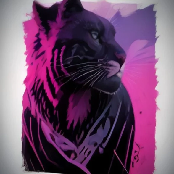 Panther & Rose by Reyna Flash Co., printed on the front of the tee