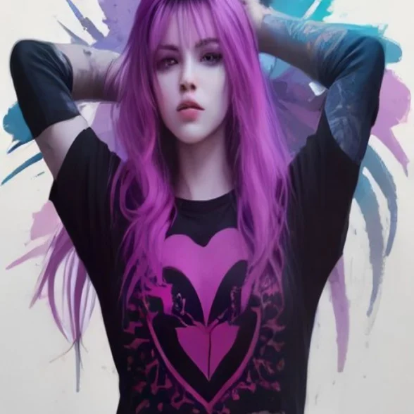 Dagger Heart by Reyna Flash Co., printed on the front of the tee