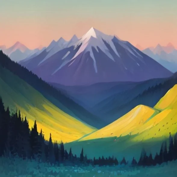 Mountain Meadow by Hendricks Field & Fern, printed on the front of the tee