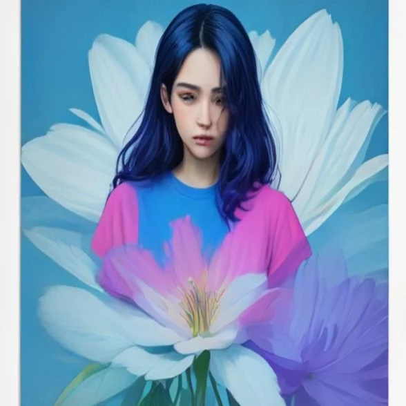 Blue Ridge Bloom by Hendricks Field & Fern, printed on the front of the tee